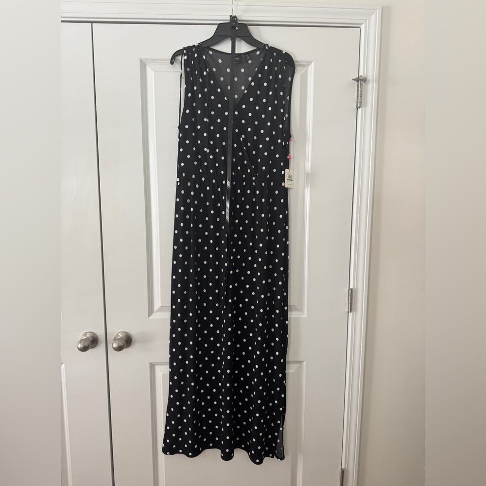 Rafaella Black Jumpsuit with White Dots